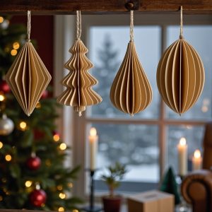 Weihnachtskugel-Set Beige