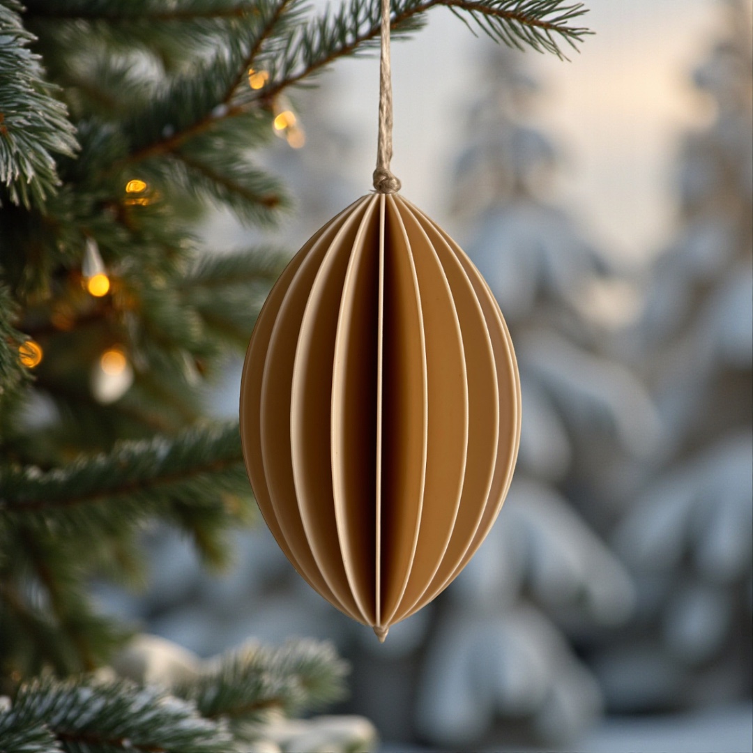 Weihnachtskugel-Set Beige – Bild 5