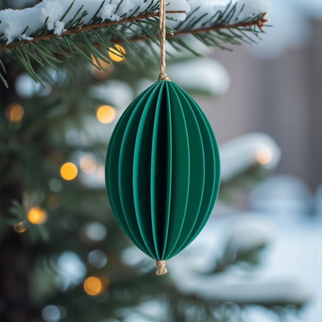 Weihnachtskugel-Set Grün-Glitzer – Bild 5