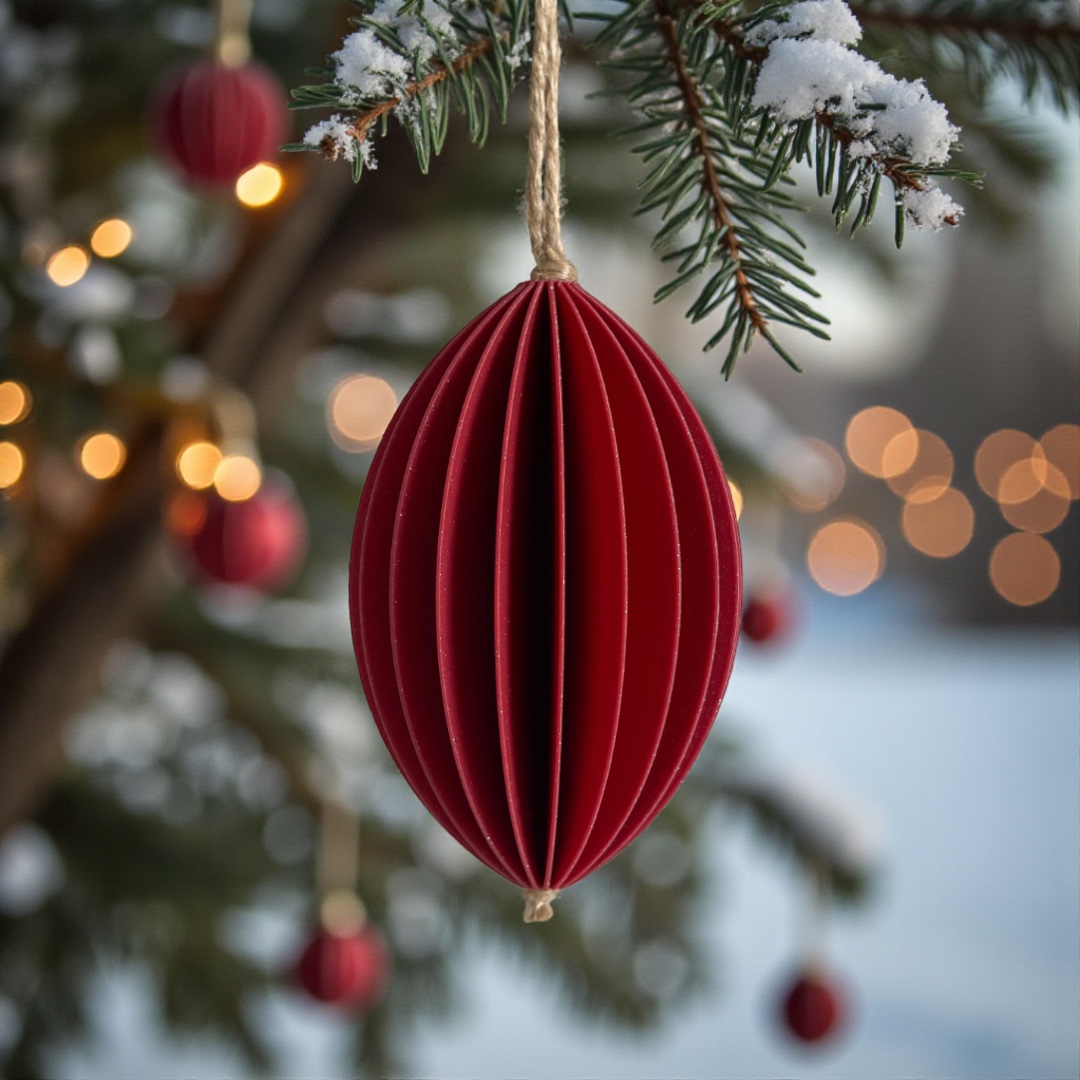 Weihnachtskugel-Set Rot-Glitzer – Bild 5