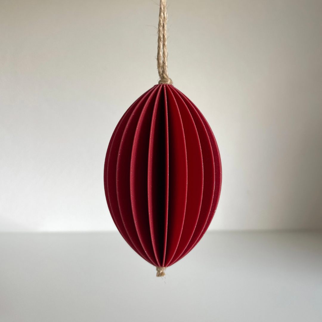 Weihnachtskugel-Set Rot-Glitzer – Bild 9