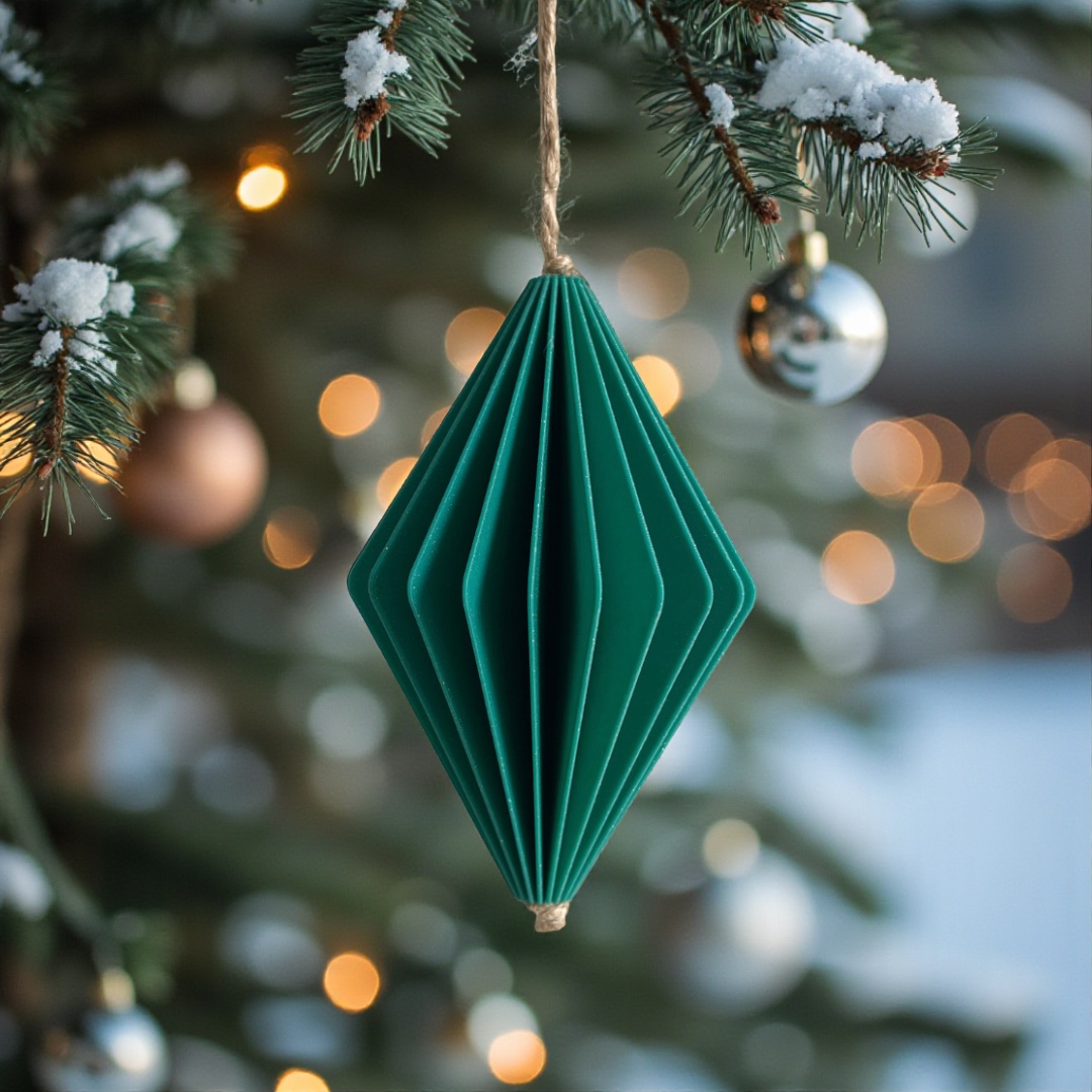 Weihnachtskugel-Set Grün-Glitzer – Bild 2