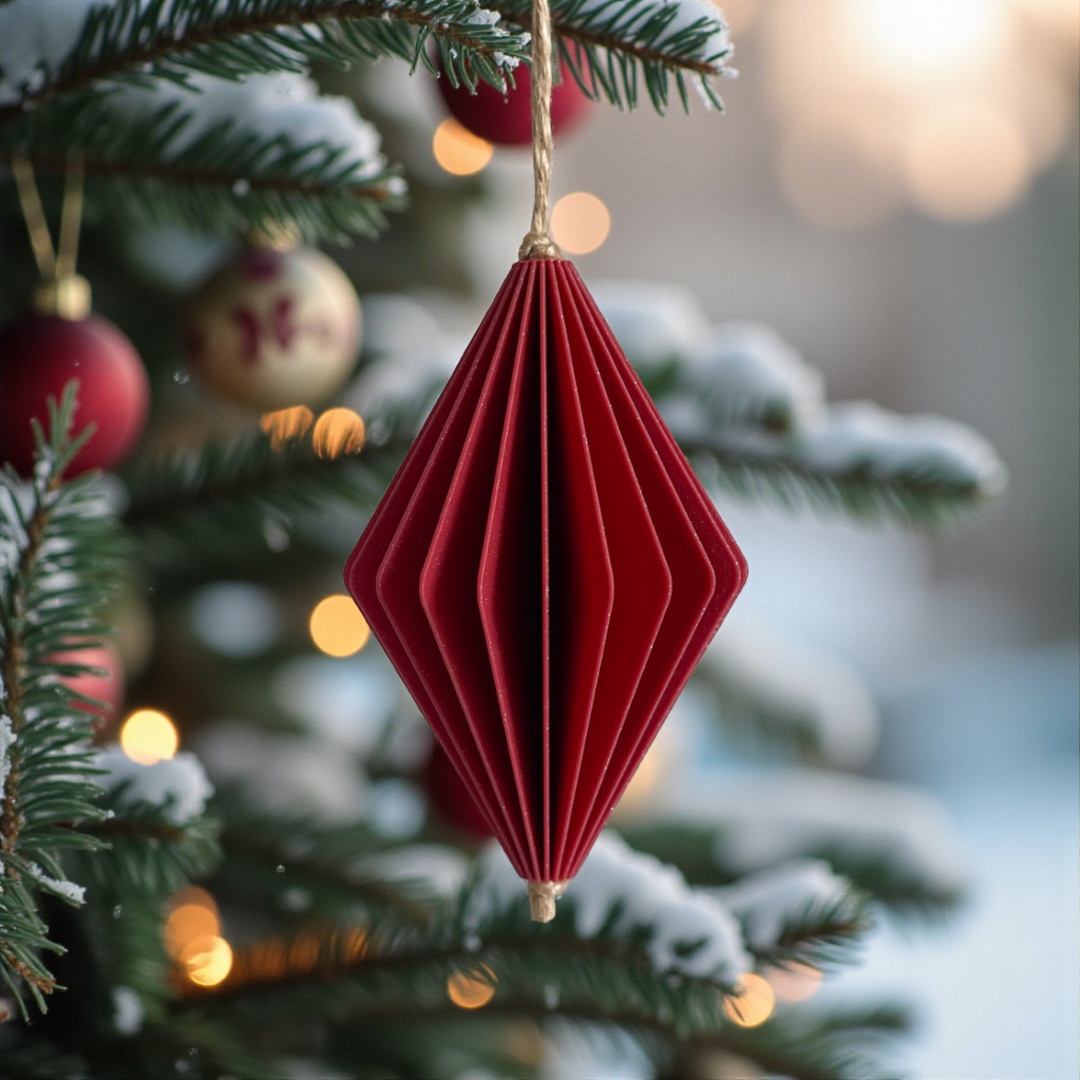 Weihnachtskugel-Set Rot-Glitzer – Bild 4