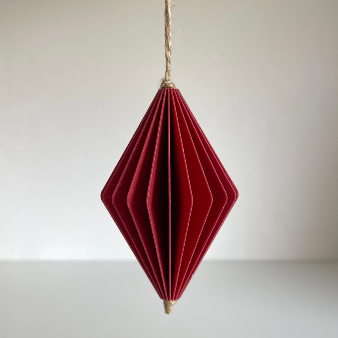 Weihnachtskugel-Set Rot-Glitzer – Bild 8