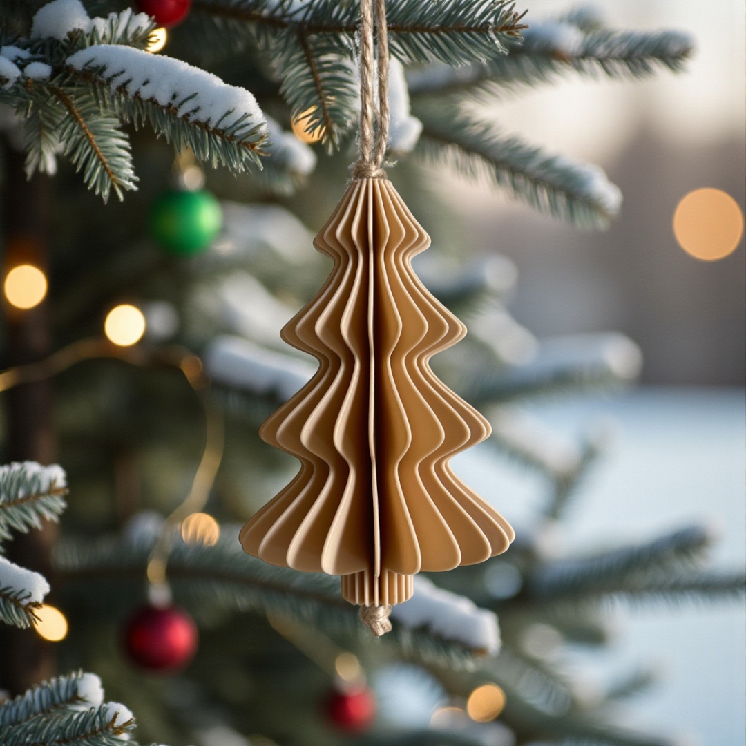 Weihnachtskugel-Set Beige – Bild 3