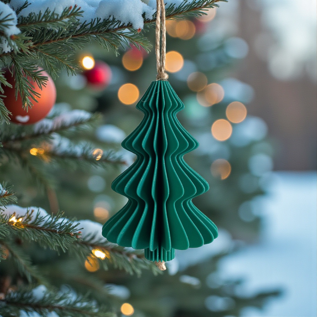 Weihnachtskugel-Set Grün-Glitzer – Bild 3