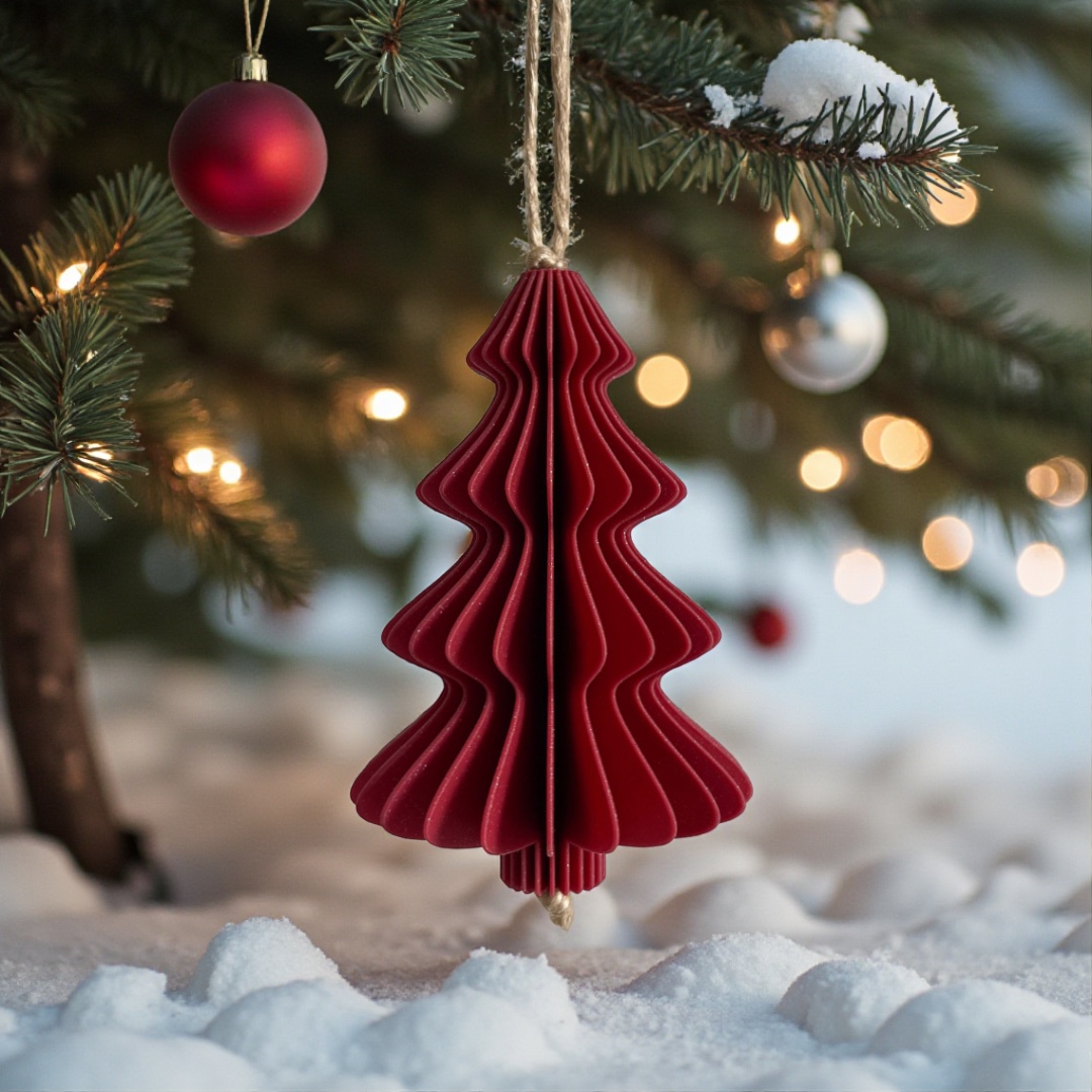 Weihnachtskugel-Set Rot-Glitzer – Bild 3