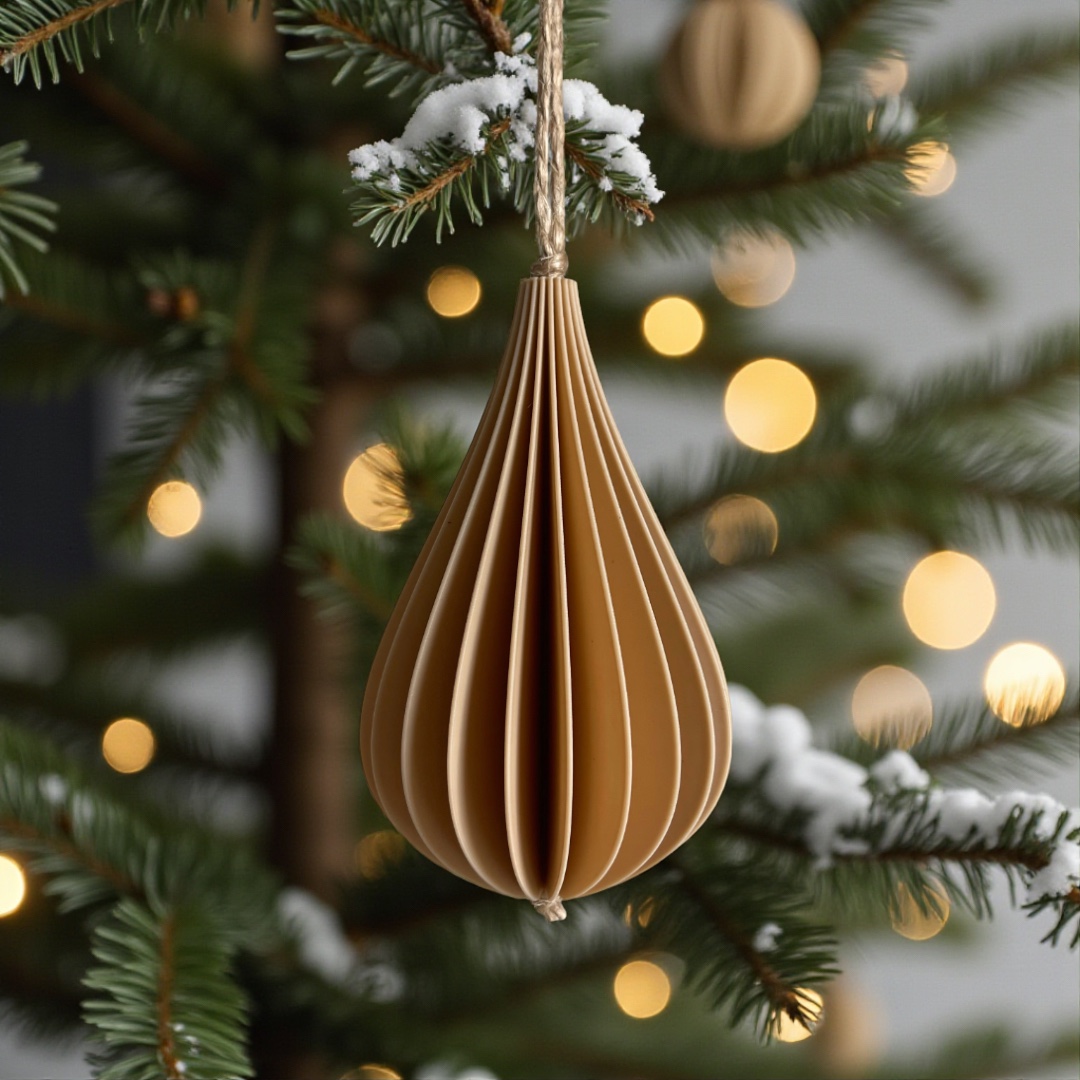 Weihnachtskugel-Set Beige – Bild 2