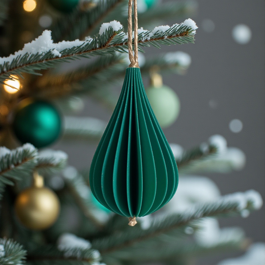 Weihnachtskugel-Set Grün-Glitzer – Bild 4