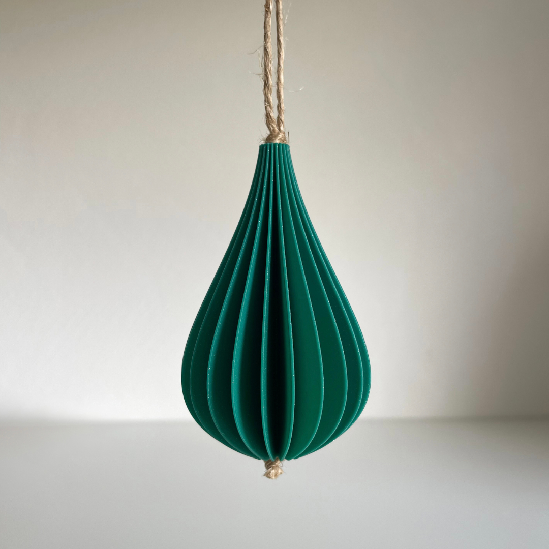 Weihnachtskugel-Set Grün-Glitzer – Bild 6