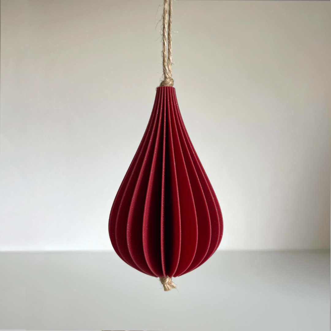 Weihnachtskugel-Set Rot-Glitzer – Bild 6