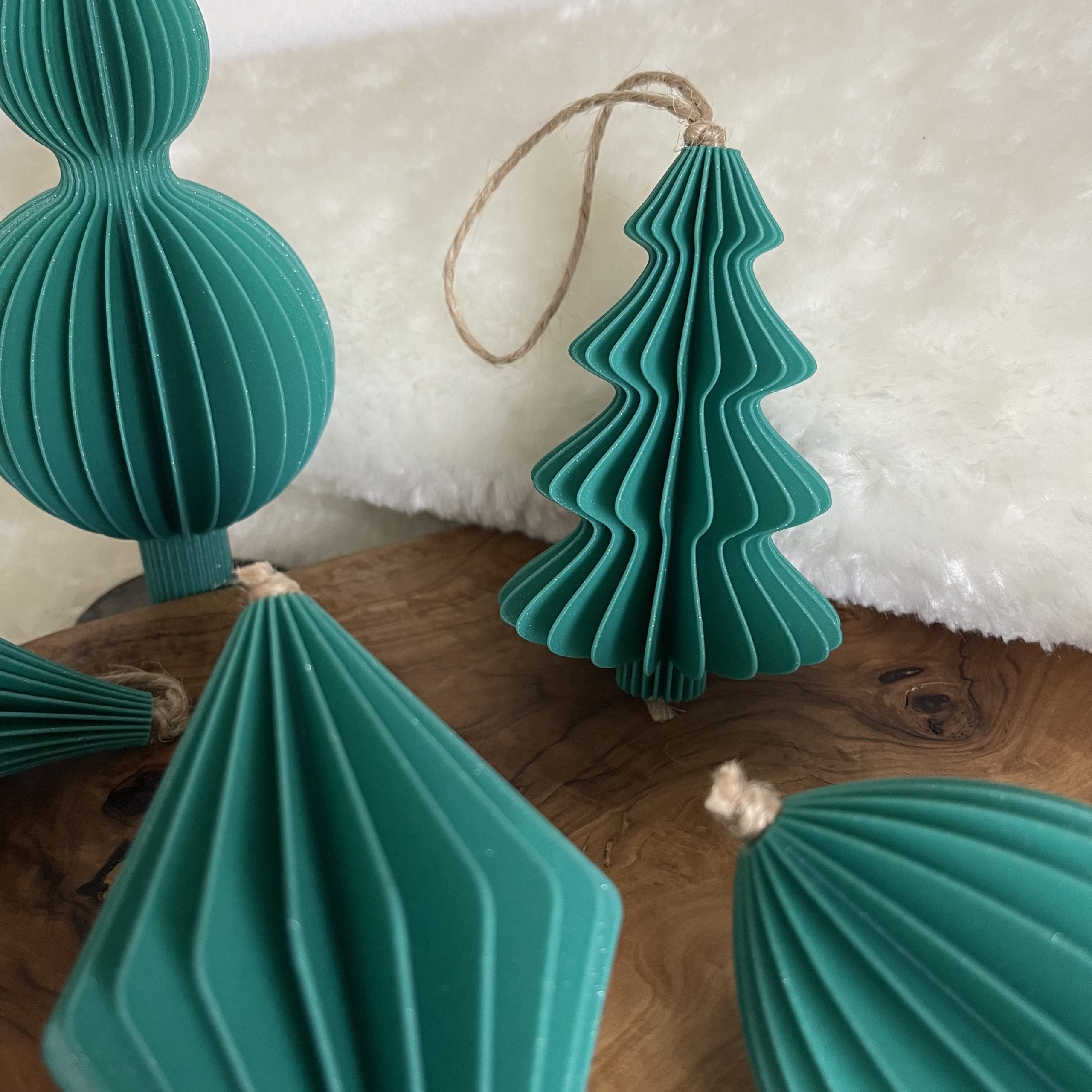 Weihnachtskugel-Set Grün-Glitzer – Bild 10