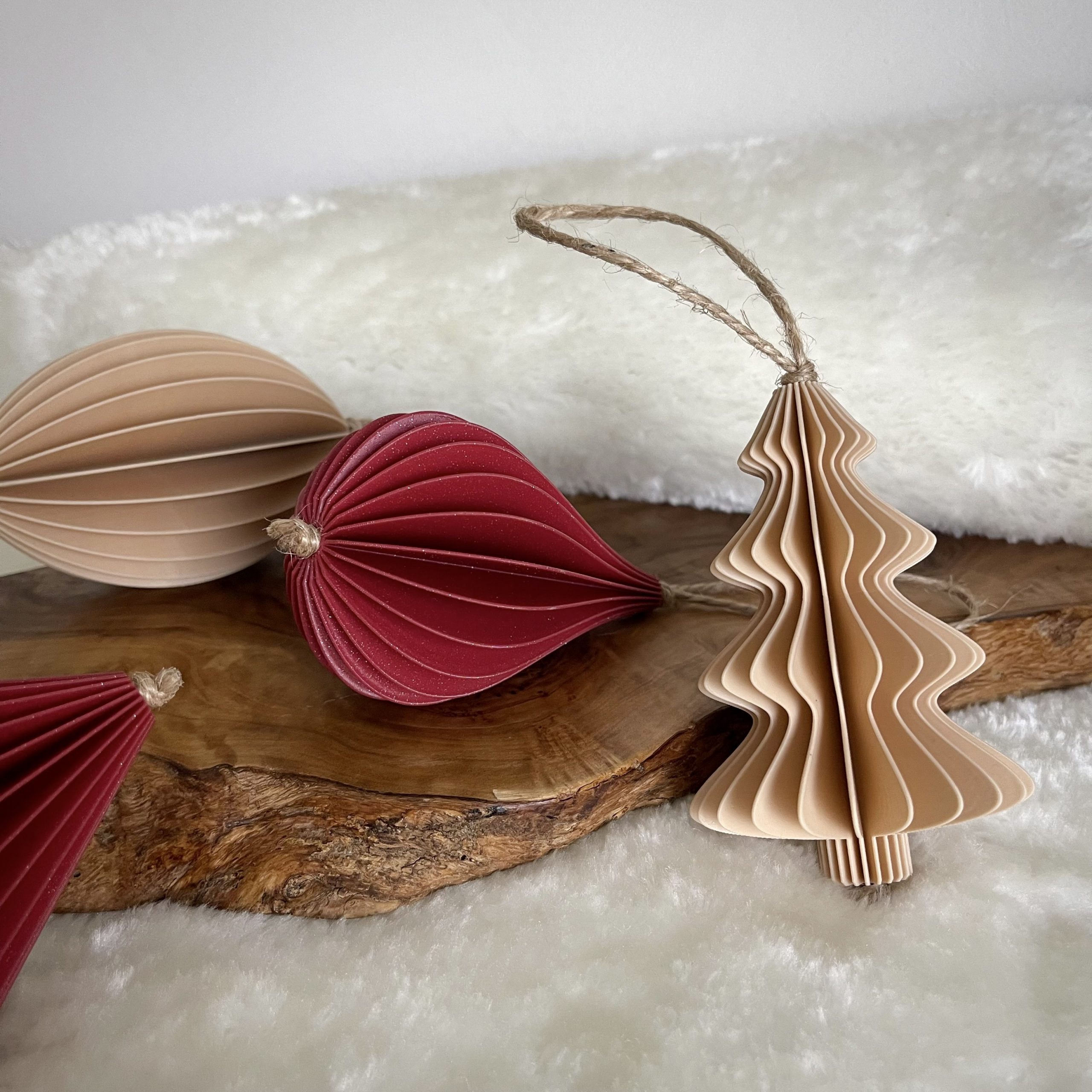 Weihnachtskugel-Set Beige – Bild 10