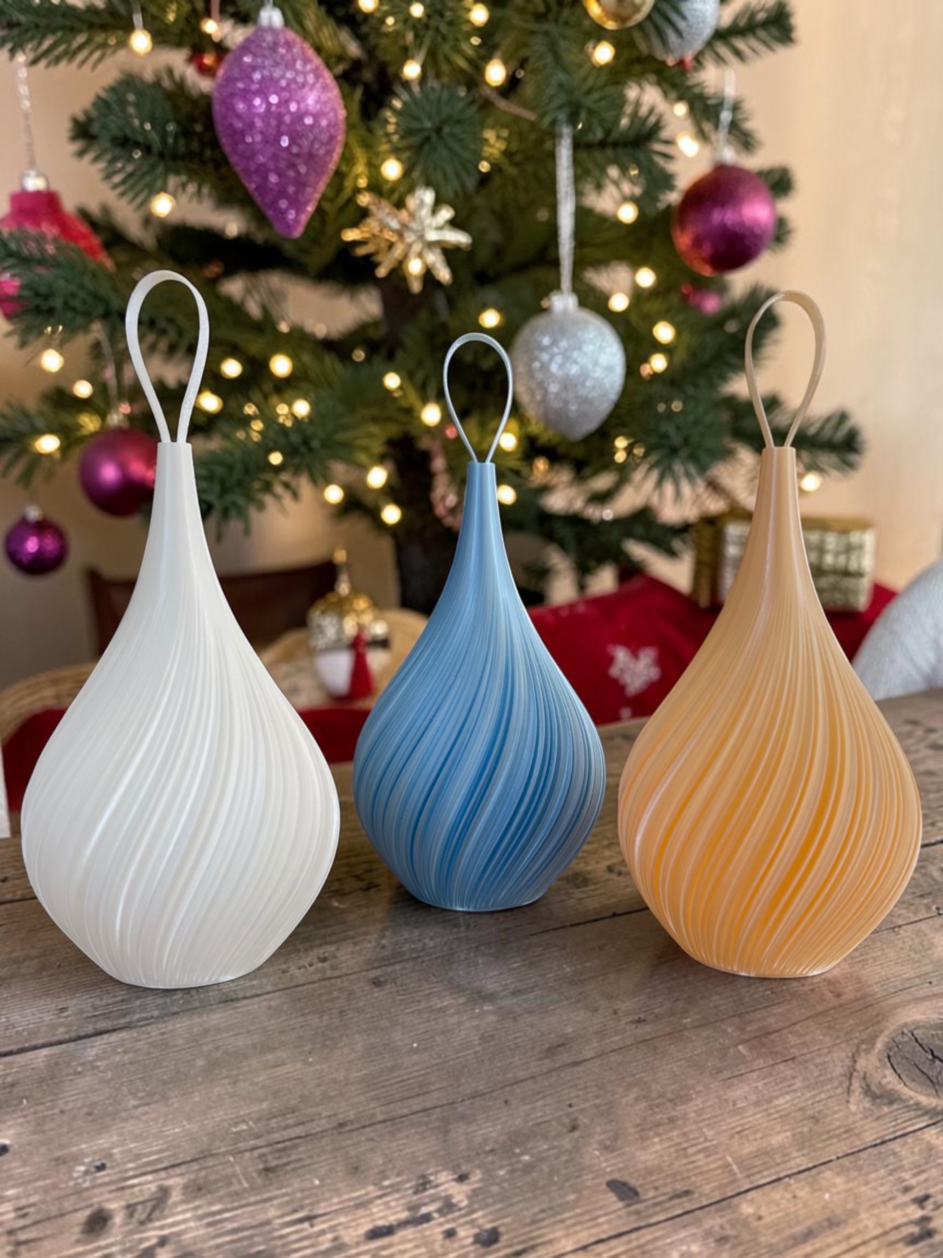 Weihnachtskugeln Seide – Bild 2